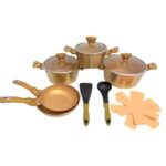 Batterie de Cuisine 12 Pièces en Granite - Soligeon