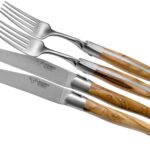Ensemble Couteau et Fourchette à Manche en Bois