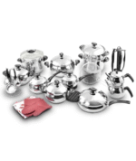 batterie de cuisine inox - 38piéces- rouge/noir – Image 2