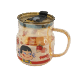 Mug en Verre avec Paille et Couvercle Étanche - 450 ml