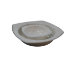 Service de table en porcelaine blanche texturée – Image 2