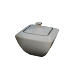Service de table porcelaine blanc carrée avec bord doré – Image 6
