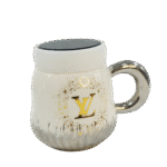 Tasse à café imprimée Golden VL blanche