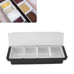 Distributeur de garnitures 4 compartiments détachables – usage restaurant – Image 2