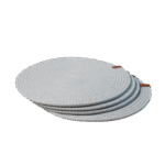 Grands sets de table ronds tissés - Bleu/Bleu pastel – Image 3