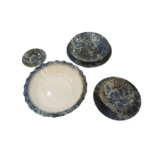 Service de table 31 PCS “Ébène Élégance” – Noir & Blanc