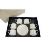 Service à café blanc moderne et épuré