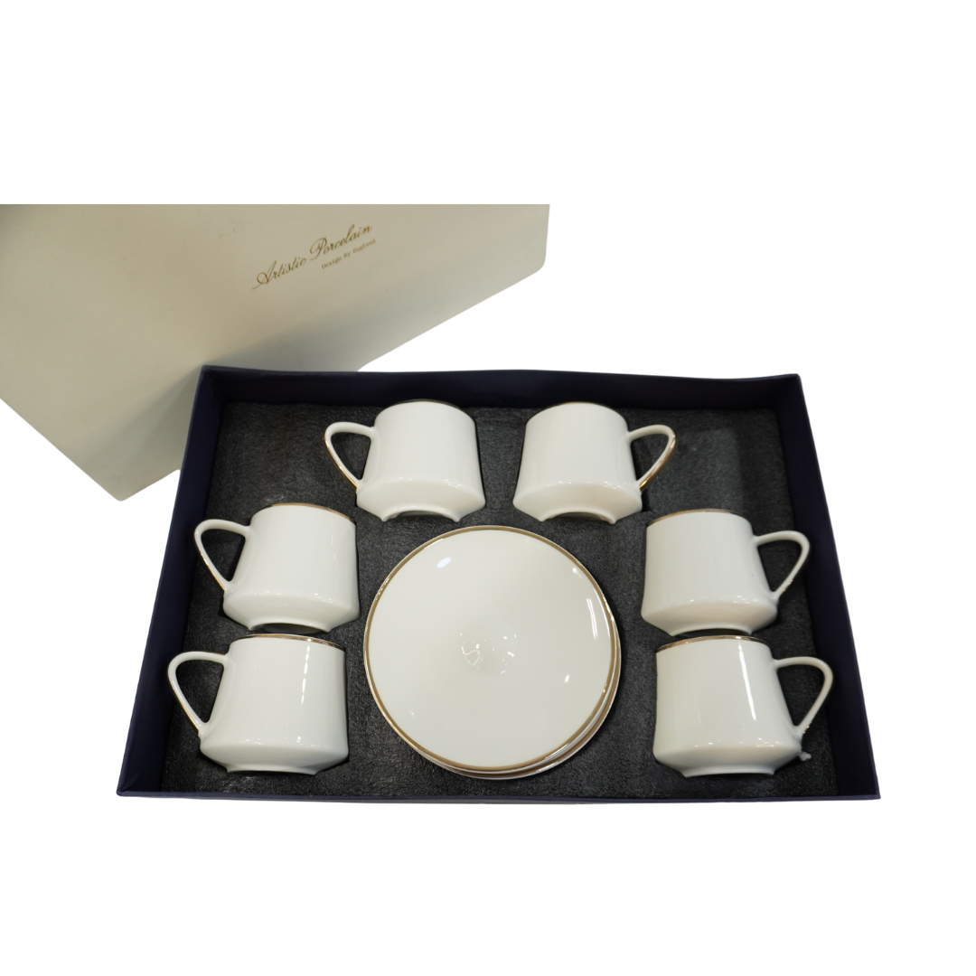 Modèle design (60) Service à café blanc moderne et épuré – Image 1