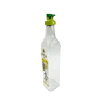 Huilier 1 L en verre – Motif olives & bouchon vert