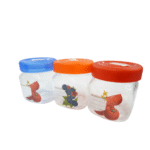 Série de 3 pots en verre – "Fruits & légumes"