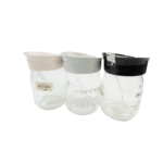 Série de 3 pots en verre – "Monochrome Chic"