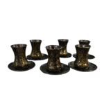 Service à thé C6 – Verre noir & dorures raffinées