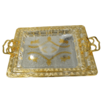 Lot de 2 plateaux inox – Finition argent & doré