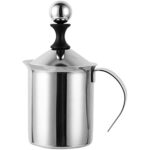 Mousseur à lait manuel 400 ml en acier inoxydable