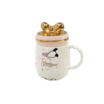 Tasse en céramique Panda avec couvercle miroir – Blanche - 400 ml