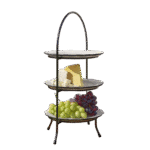 étagère à trois niveaux noir – Image 2