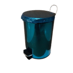 Poubelle à pédale 30 L en acier inoxydable Bleu
