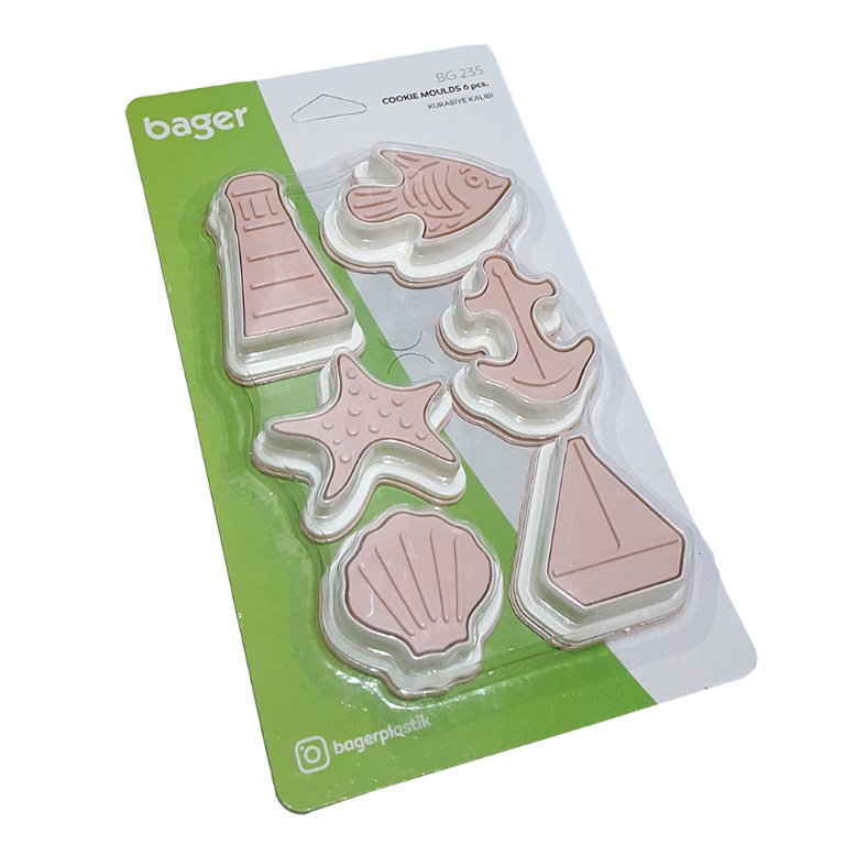 bdbce4854b0bc906eb43bb7b4e15b7e8 Moule à biscuits 6 pièces - Jaune/Rose/Rouge – Image 1