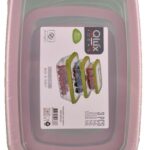 Buffer Lot de 3 Boîtes Alimentaires Hermétiques avec Couvercles - Rose