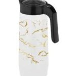 Carafe blanc marbre avec finitions dorées