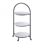 étagère à trois niveaux noir