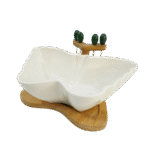 Bol céramique en forme papillon - Blanche