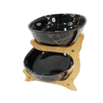 Bol de service à fruits – Plateau 2 étages - Noir