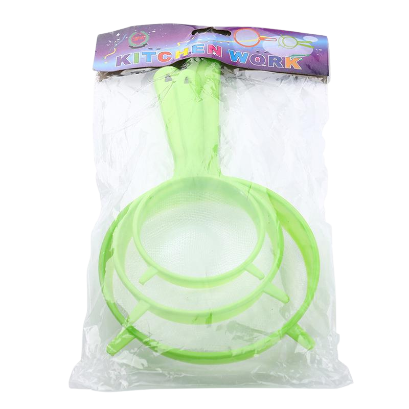 f39c8982-504d-4184-a5a6-ff9d753f7b09 Lot de 3 passoire de cuisine - Rouge/Vert – Image 1