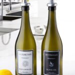 Ancien vert verre Distributeur D'huile