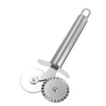 Couteau à pizza double lame en acier inoxydable