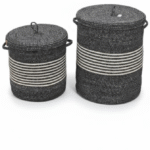 Paniers a linge 2 PCS NOIR