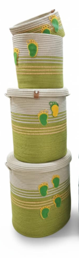 234c8202-03f3-412c-b9aa-4dc59289bdca Série bébé 4 PCS Vert & beige – Image 1