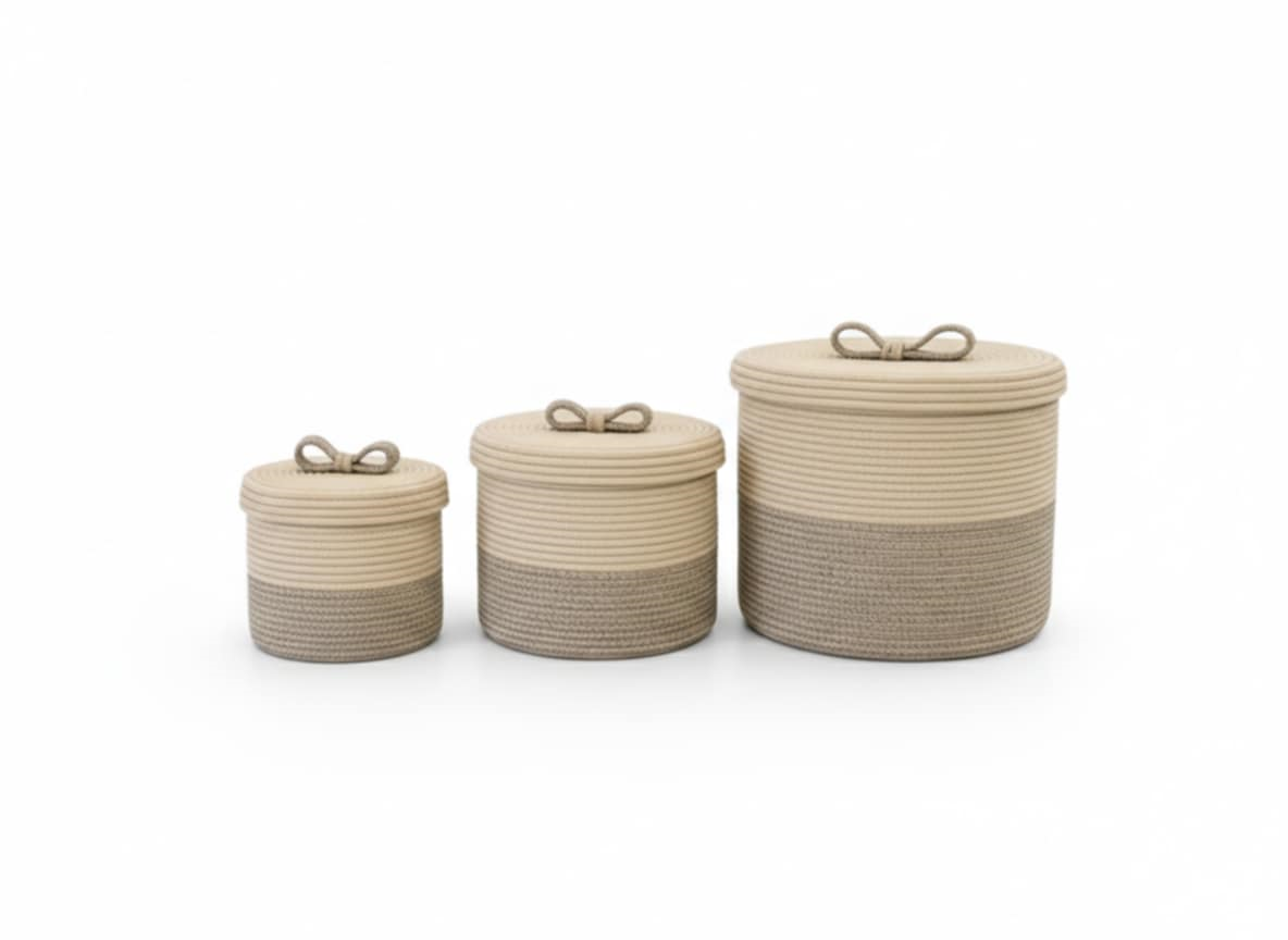 620a2845-f587-407c-9afd-05f86ca6f729 (1) Des paniers a linge 3 PCS BEIGE – Image 1