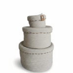 SER DE corbeille 3 PCS BEIGE CLAIR