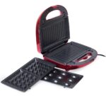 Appareil De Cuisson 3en1 Florence Panini Gaufre Zouza (Rouge)